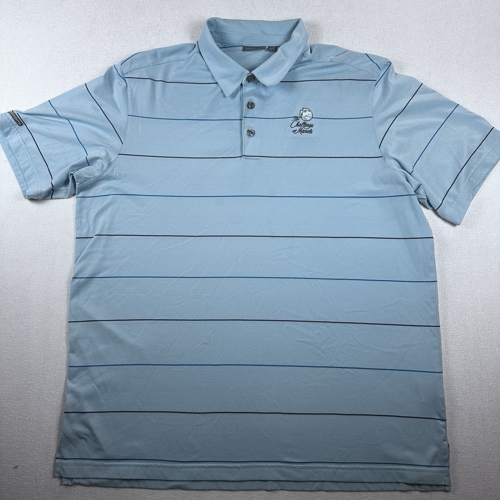 Ashworth Challenge at Manele Blue Polo Shirt Golf Size XL‎ Lightweight
